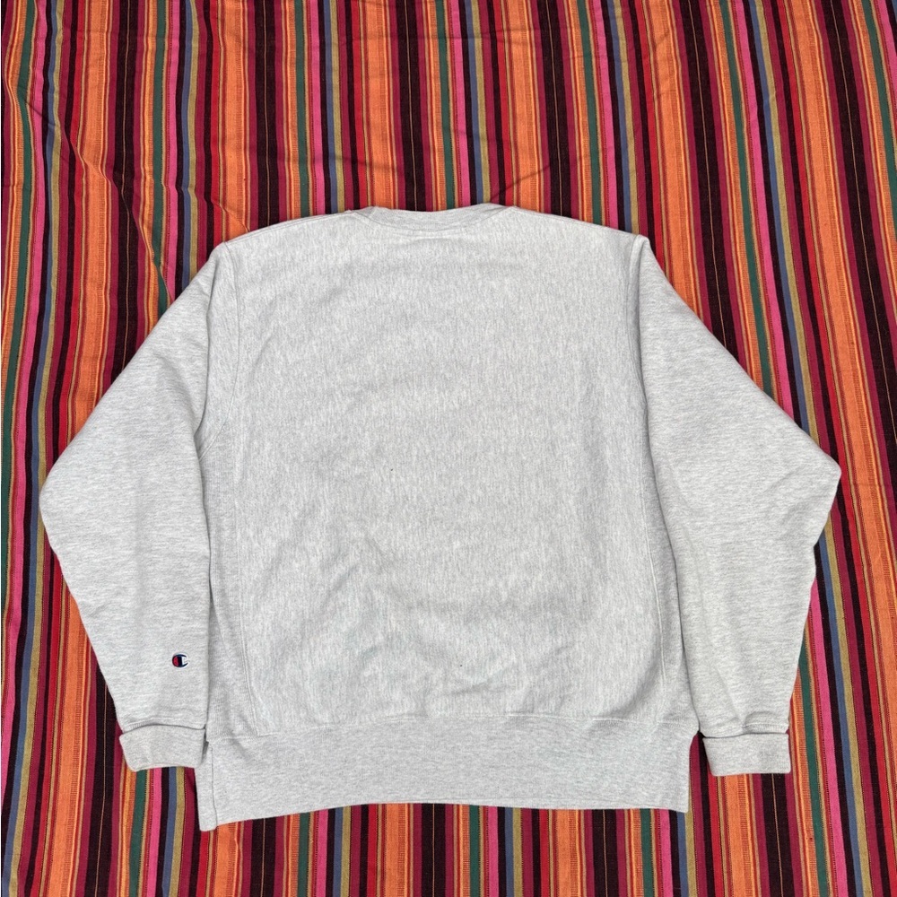 Vintage US Navy men's reverse weave Champion gray sweater sweatshirt - Picture 4 of 5